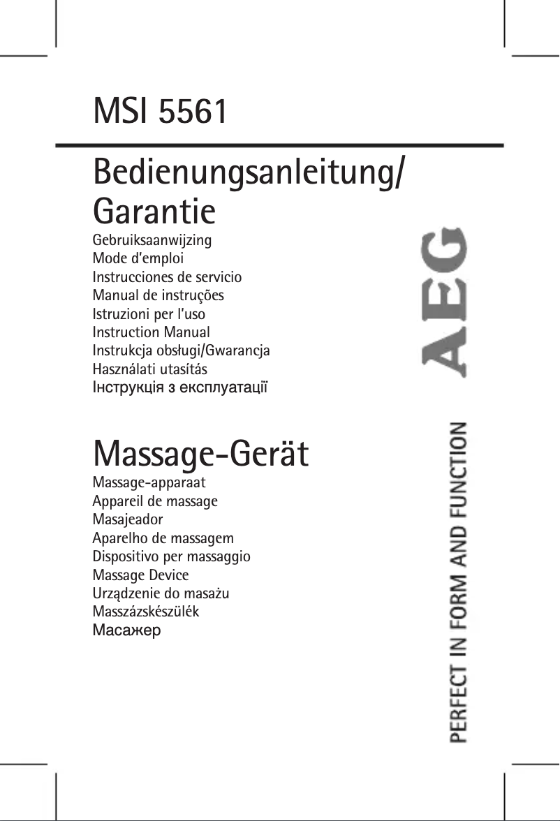 Página 1 del manual Manual de usuario AEG MSI 5561