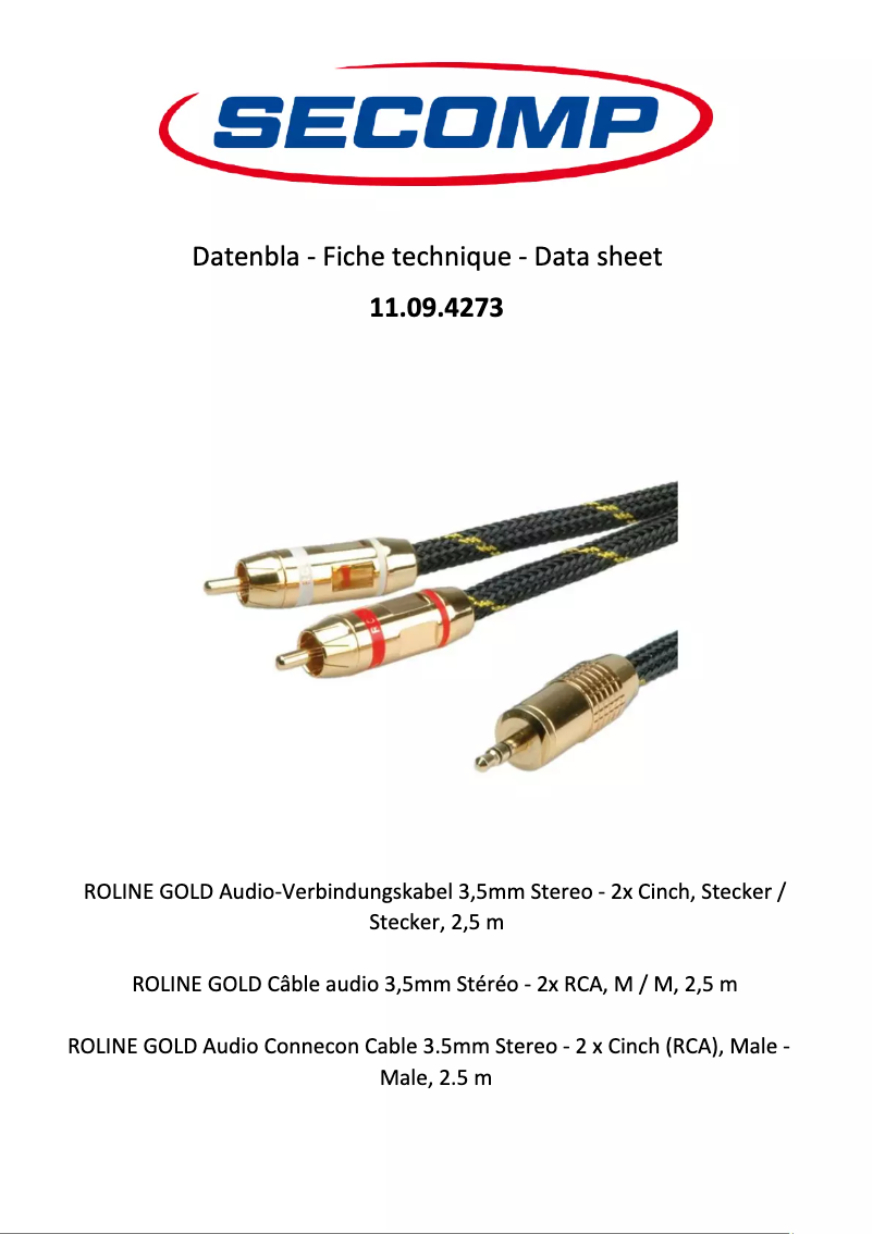 Página 1 del manual Manual de usuario Roline 11.09.4273