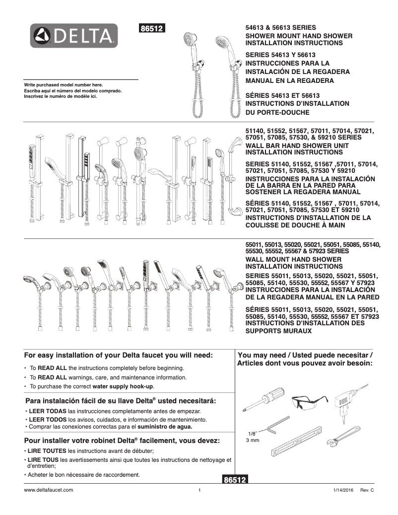 Página 1 del manual Manual de usuario Delta 57011