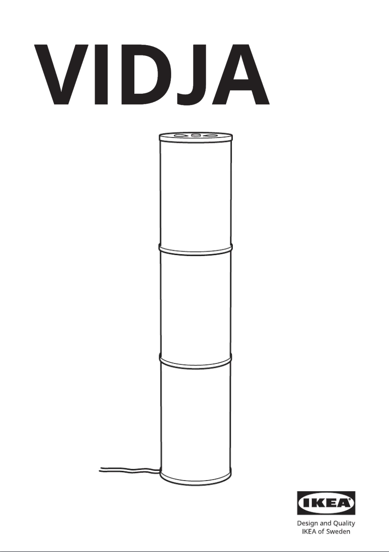 Page 1 de la notice Manuel utilisateur Ikea VIDJA 205.443.07