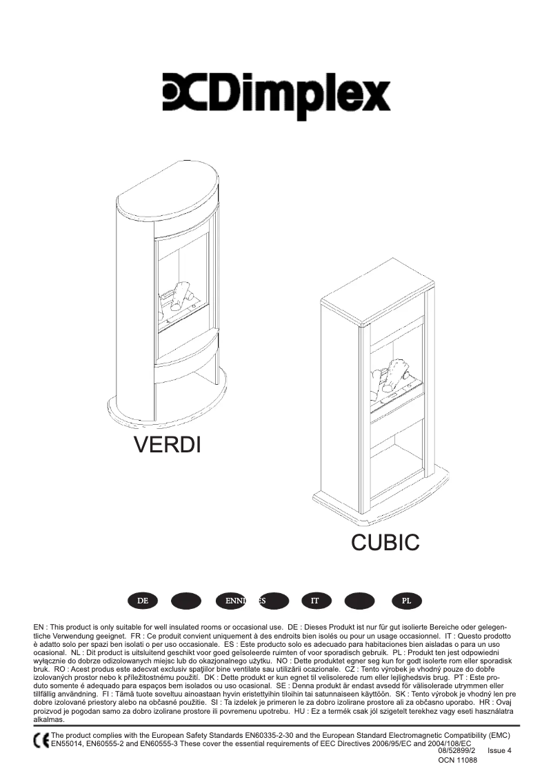 Página 1 del manual Manual de usuario Dimplex Verdi VER20