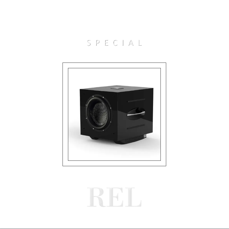 Page 1 de la notice Manuel utilisateur REL Acoustics Carbon Special