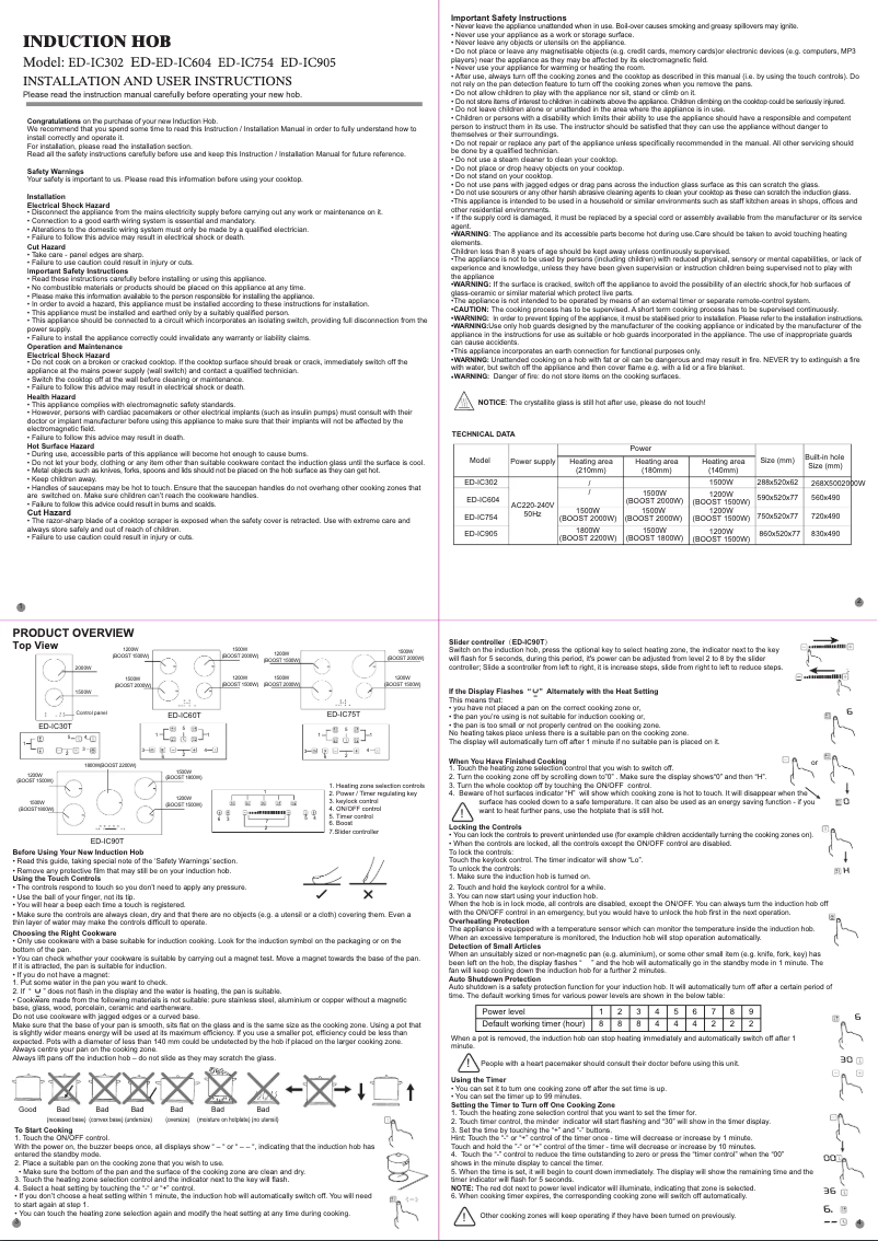 Page 1 de la notice Manuel utilisateur Eurotech ED-IC905