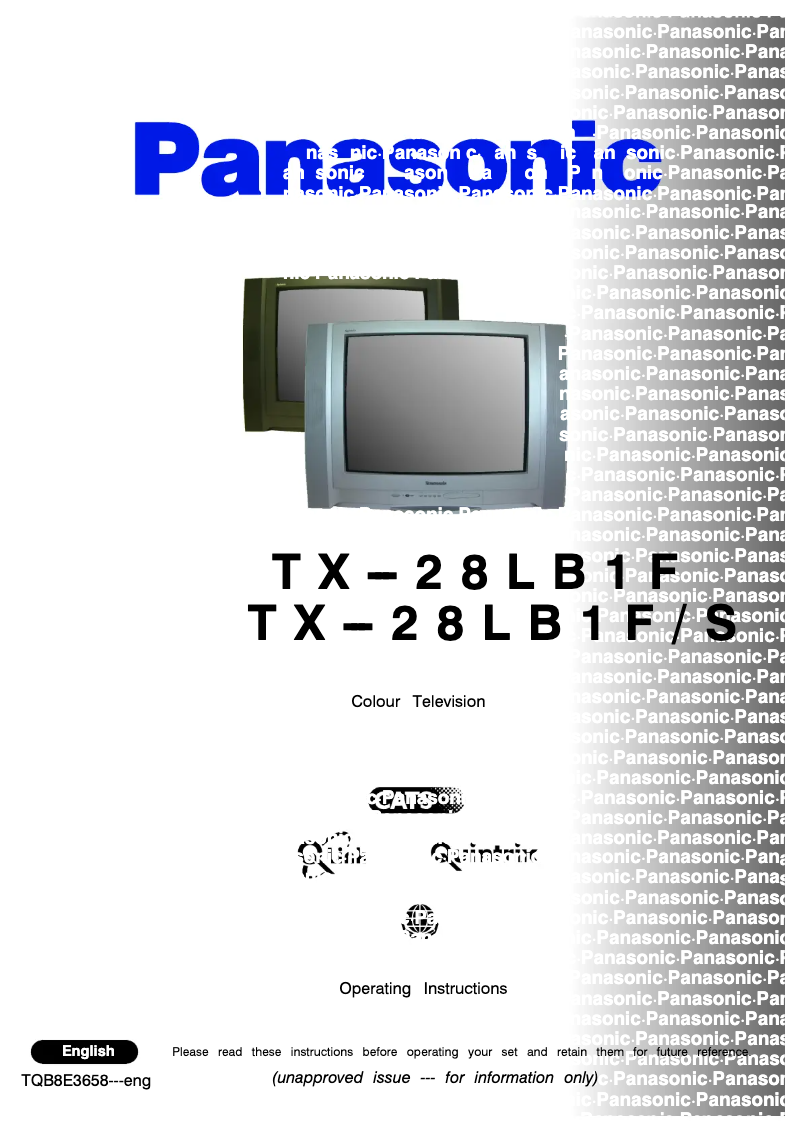Page 1 de la notice Manuel utilisateur Panasonic TX-28LB1F