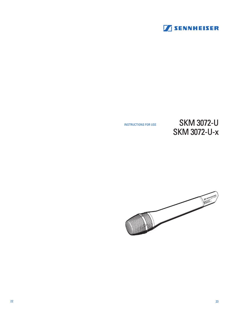 Página 1 del manual Manual de usuario Sennheiser SKM 3072-U-x
