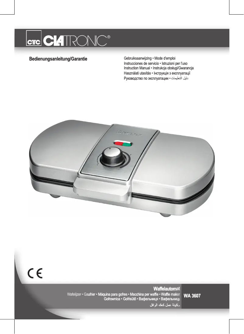 Page 1 of the manual User Manual Clatronic WA 3607