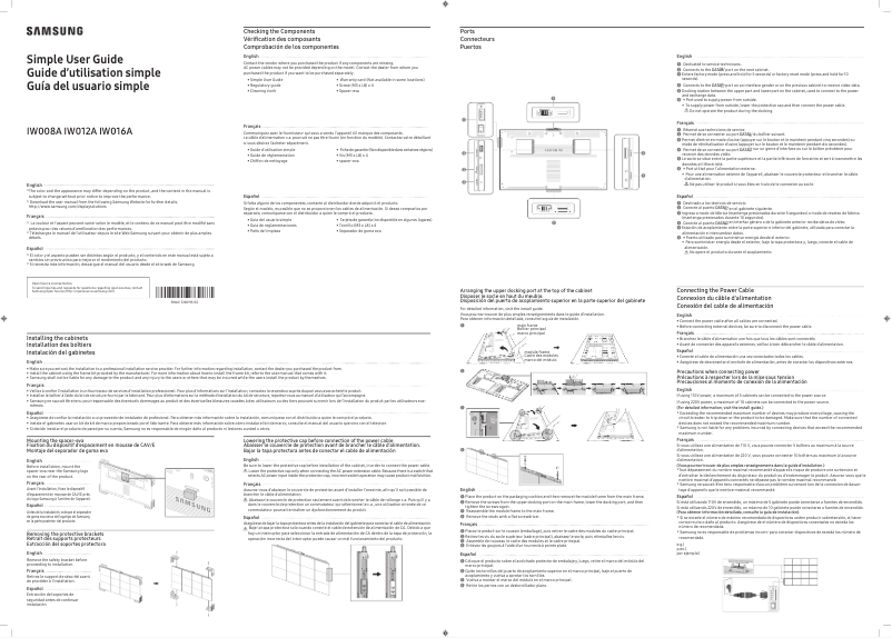 Página 1 del manual Guía de inicio rápido Samsung IW008A