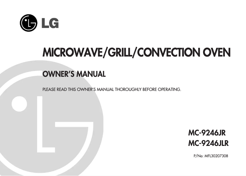 Page 1 of the manual User Manual LG MC-9246JLR