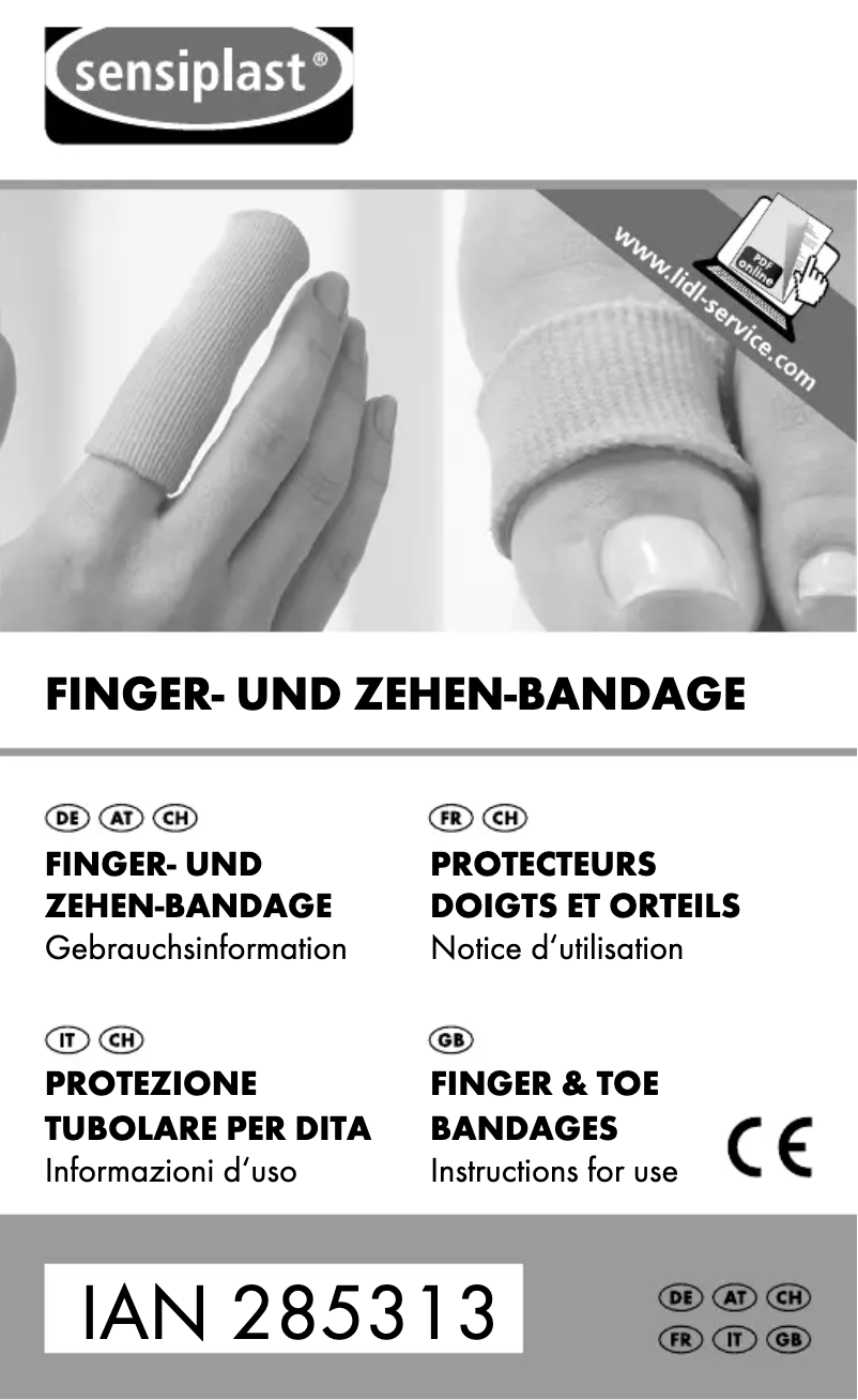 Page 1 de la notice Manuel utilisateur Sensiplast IAN 285313