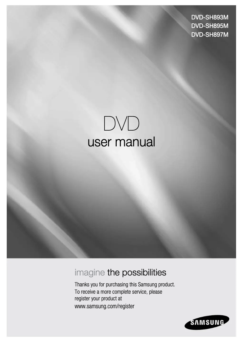 Page 1 de la notice Manuel utilisateur Samsung DVD-SH895M
