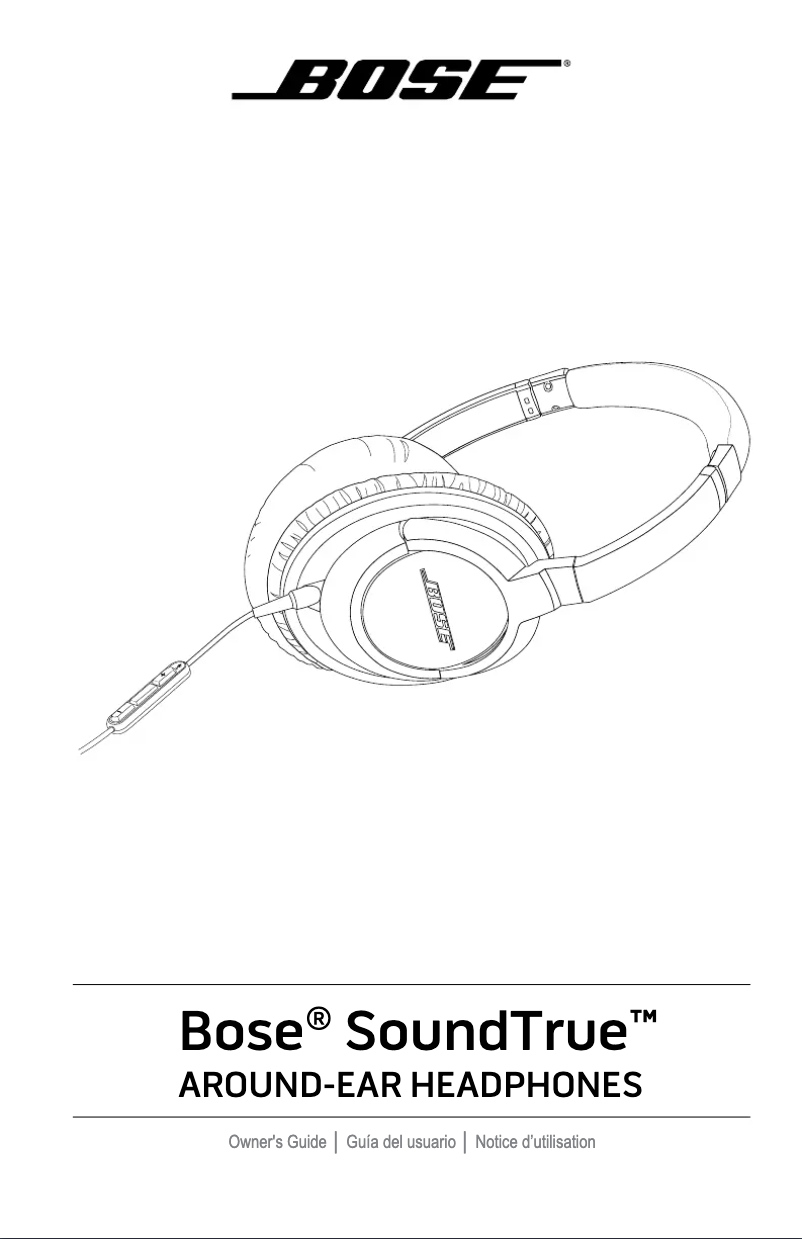 Page 1 of the manual User Manual Bose SoundTrue around-ear headphones 