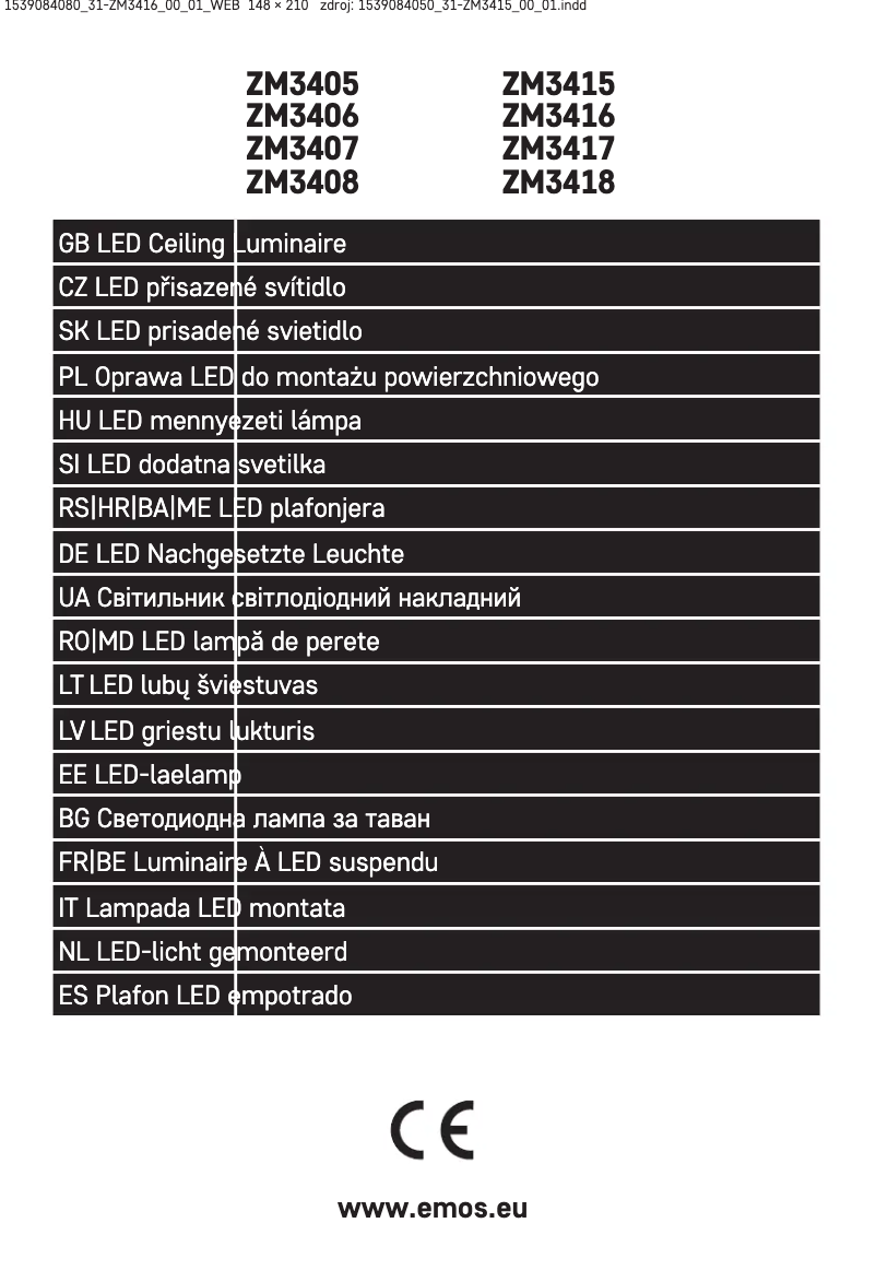 Página 1 del manual Manual de usuario Emos ZM3416