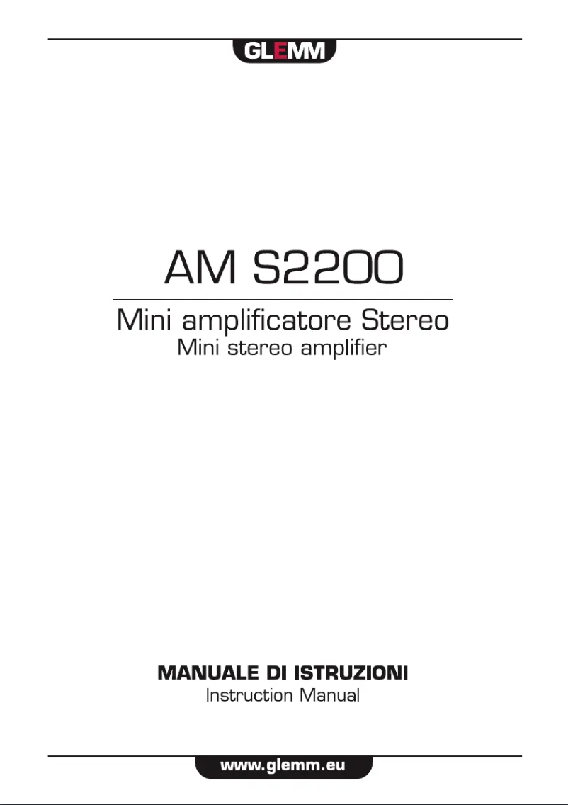 Page 1 of the manual User Manual Glemm AM S2200