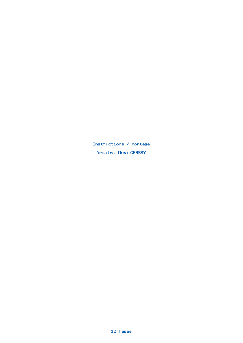 Page 1 de la notice Instructions / montage Ikea GERSBY