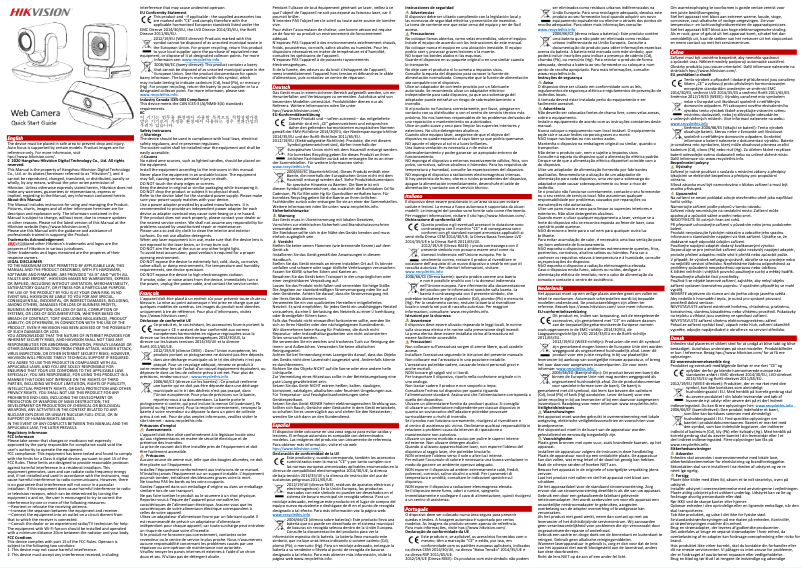 Page 1 de la notice Guide de démarrage rapide Hikvision DS-UL2