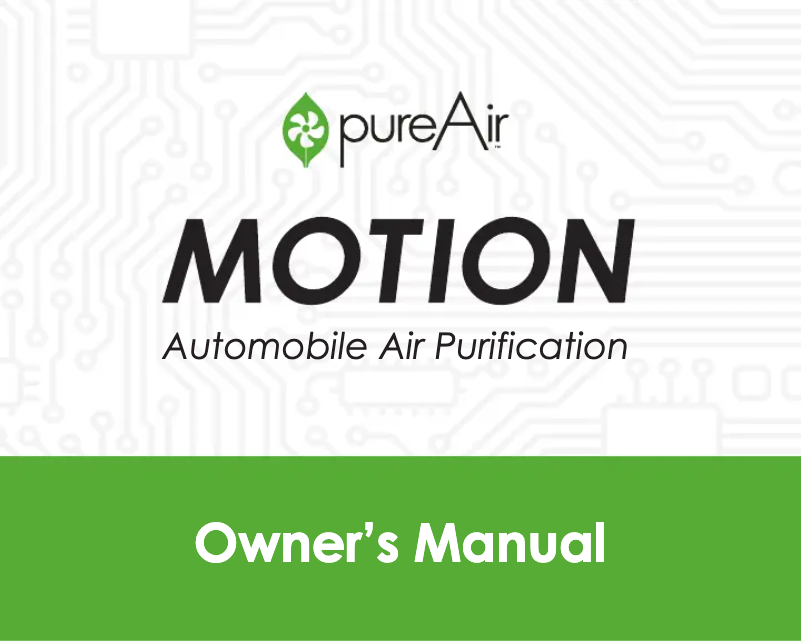 Page 1 of the manual User Manual Greentec Motion