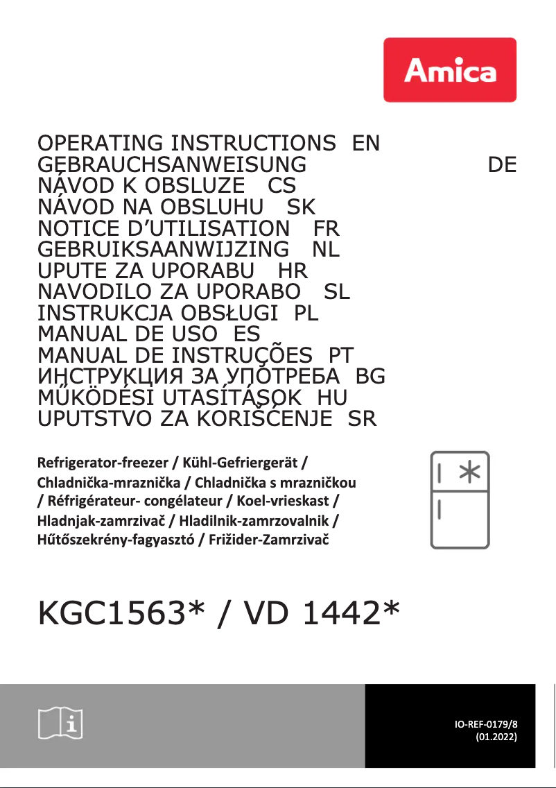 Page 1 de la notice Manuel utilisateur Amica KGC 15633 Y