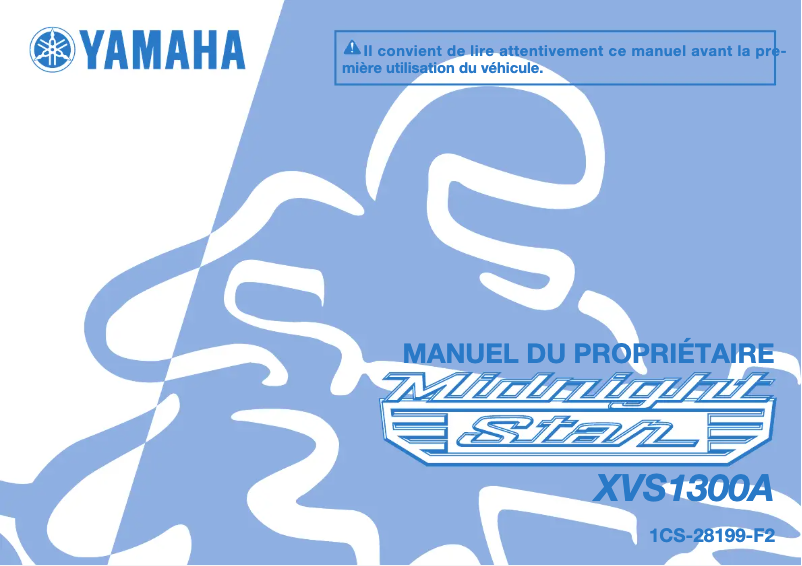 Page 1 de la notice Manuel utilisateur Yamaha XVS1300A (2016)