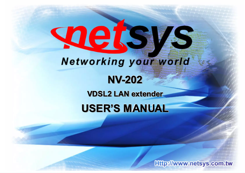 Page 1 de la notice Manuel utilisateur Netsys NV-202
