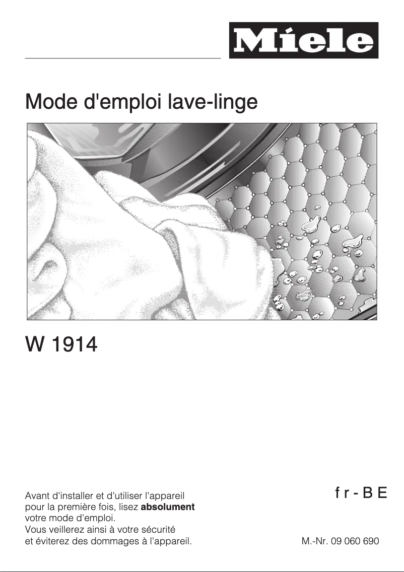 Page 1 de la notice Manuel utilisateur Miele W 1914