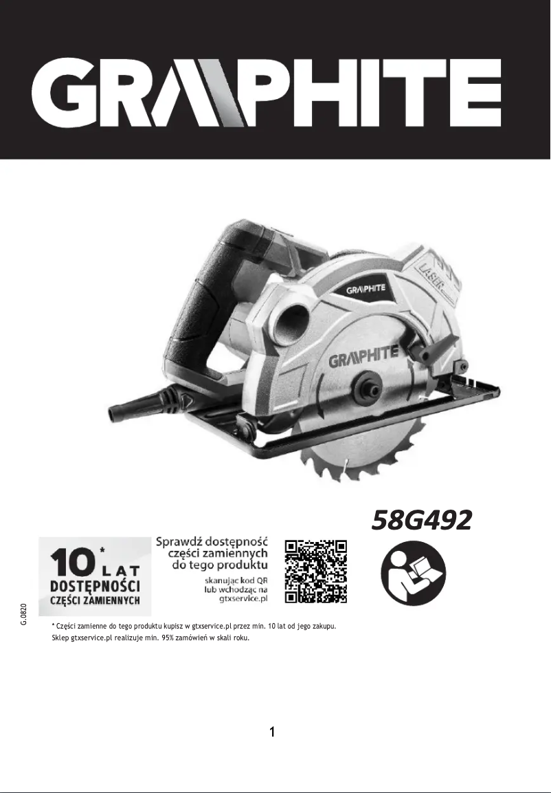 Page 1 of the manual User Manual Graphite 58G492