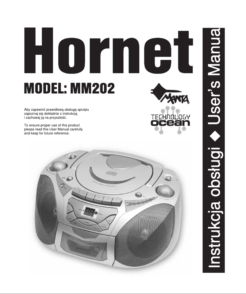 Page 1 de la notice Manuel utilisateur Manta Hornet MM202