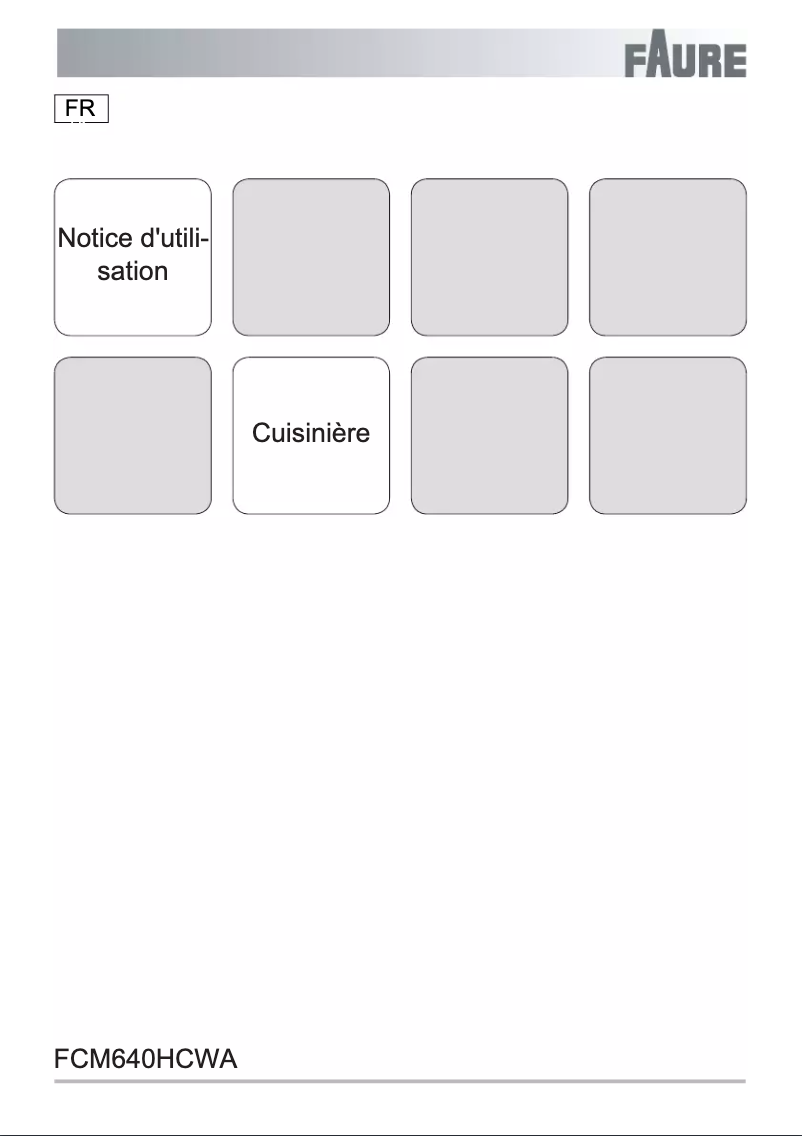 Page 1 of the manual User Manual Faure FCM640HCWA