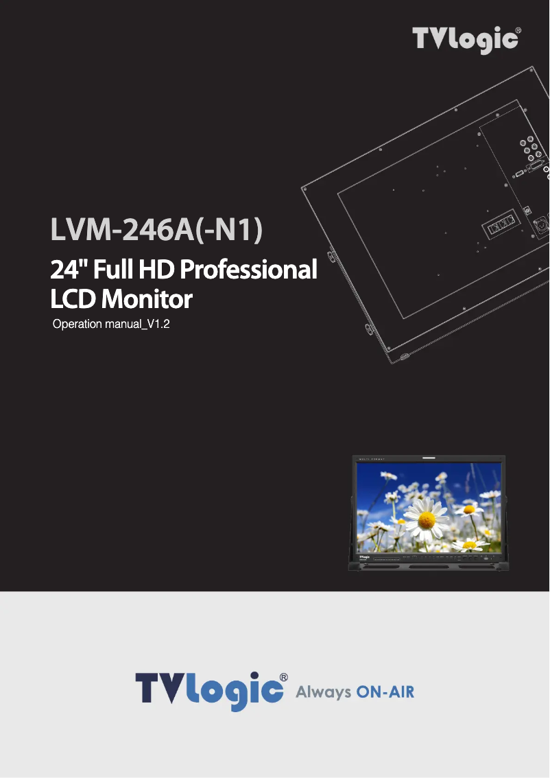 Page 1 de la notice Manuel utilisateur TVLogic LVM-246A