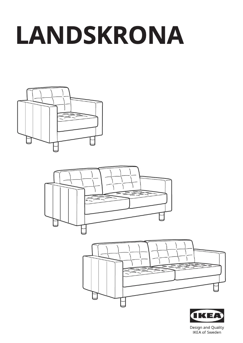 Page 1 de la notice Manuel utilisateur Ikea LANDSKRONA 705.223.36