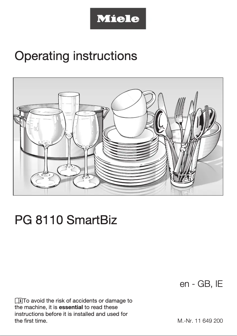 Página 1 del manual Manual de usuario Miele PG 8110 SmartBiz
