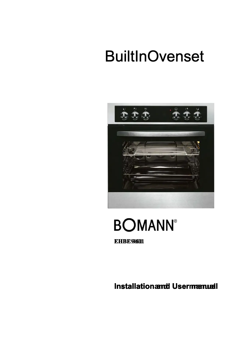 Page 1 de la notice Manuel utilisateur Bomann EHBE 9601