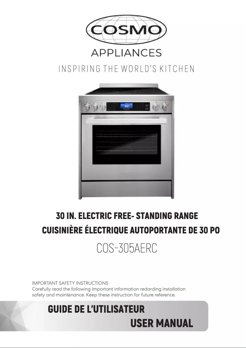 Page 1 de la notice Manuel utilisateur Cosmo COS-305AERC