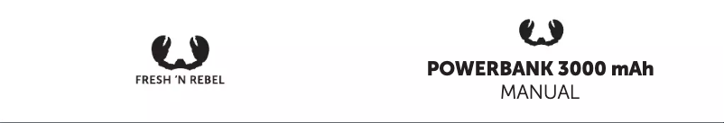 Page 1 of the manual User Manual Fresh 'n Rebel POWERBANK 3000 mAh