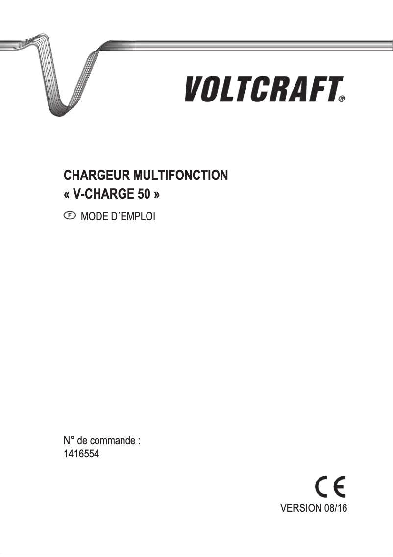 Page 1 de la notice Manuel utilisateur Voltcraft V-Charge 50
