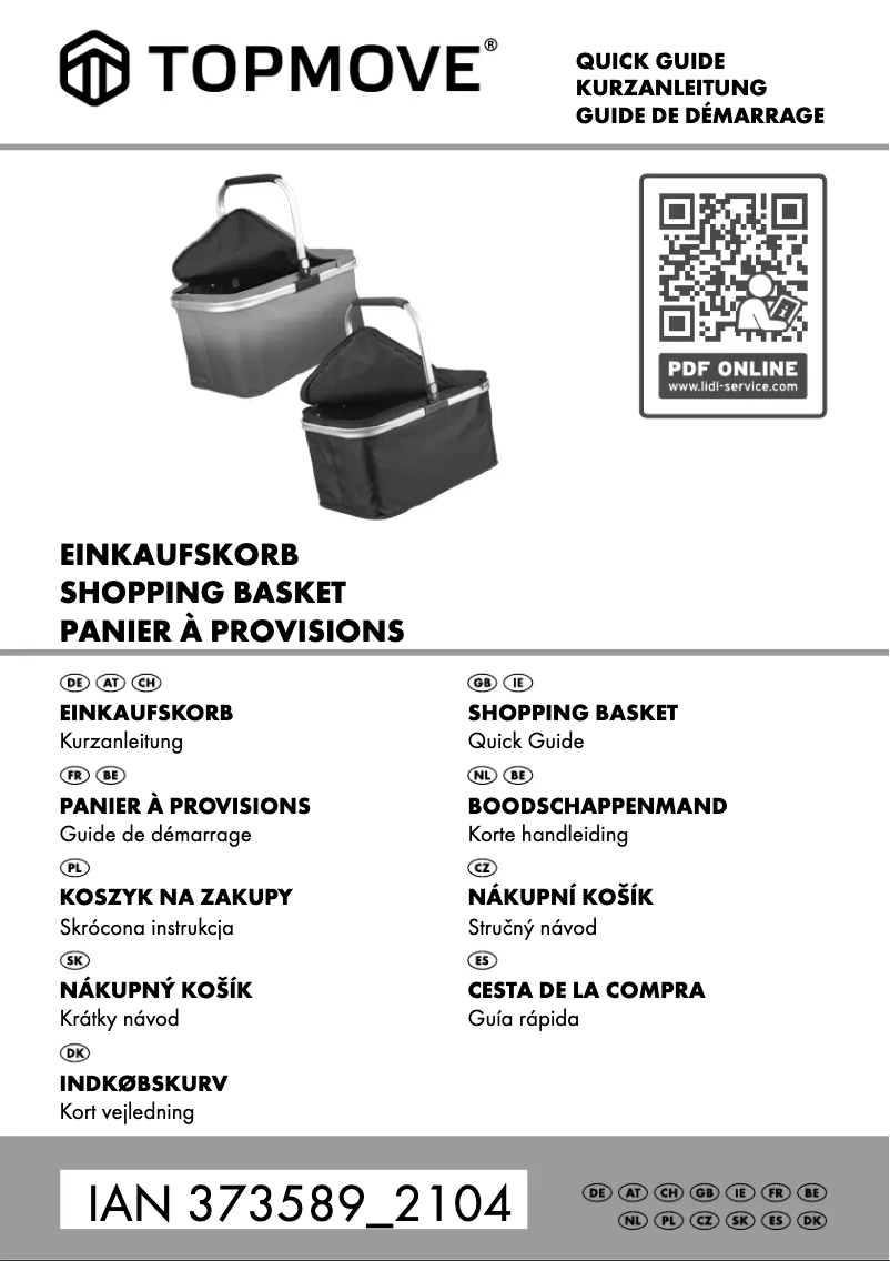 Page 1 de la notice Manuel utilisateur Topmove IAN 102709