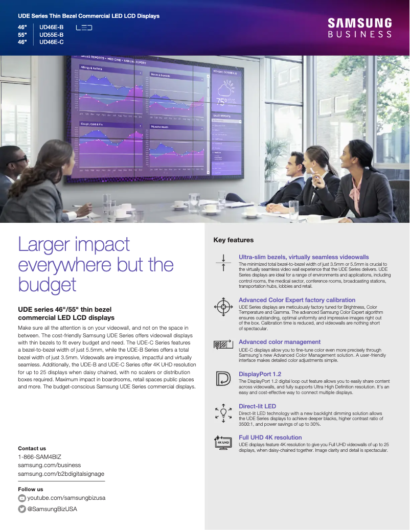 Página 1 del manual Folleto Samsung UD46E-B