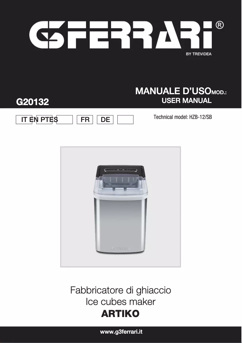 Page 1 de la notice Manuel utilisateur G3 Ferrari Artiko G20132