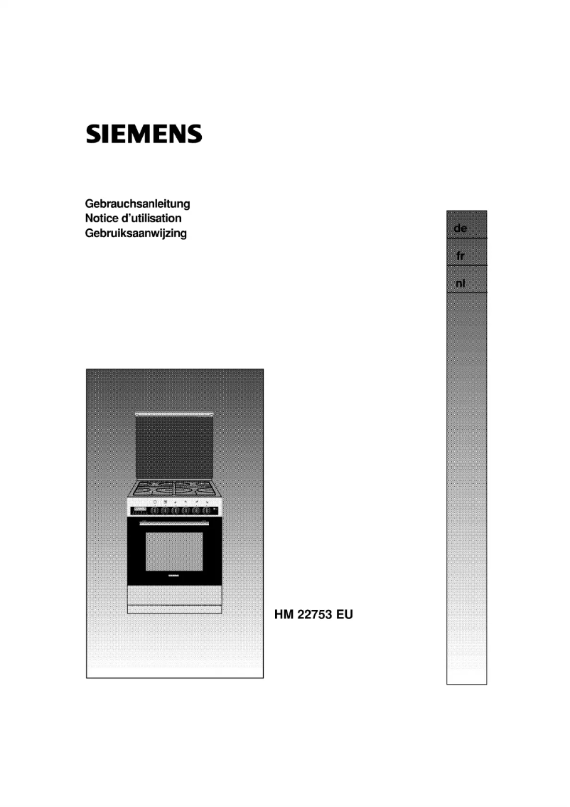 Page 1 de la notice Manuel utilisateur Siemens HM22753EU