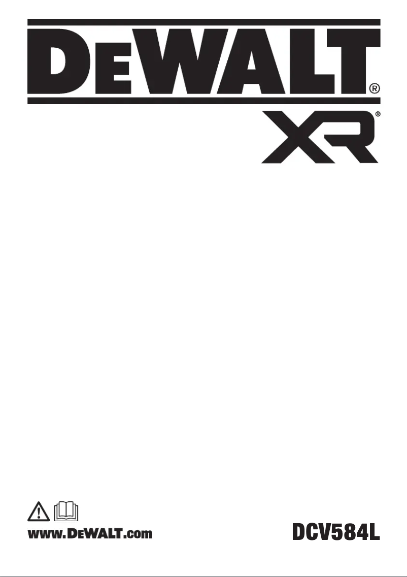 Page 1 of the manual User Manual DeWalt DCV584L