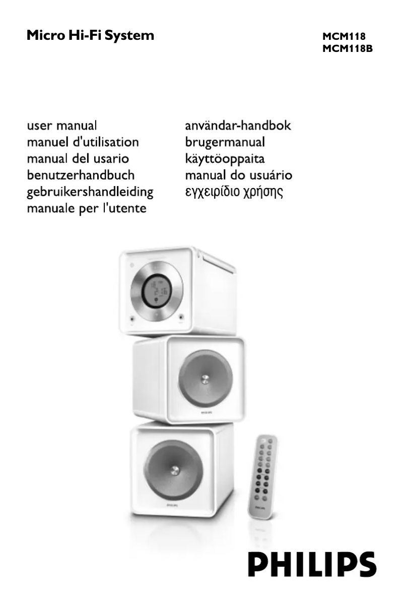 Page n°1 - Manuel utilisateur Philips MCM118B