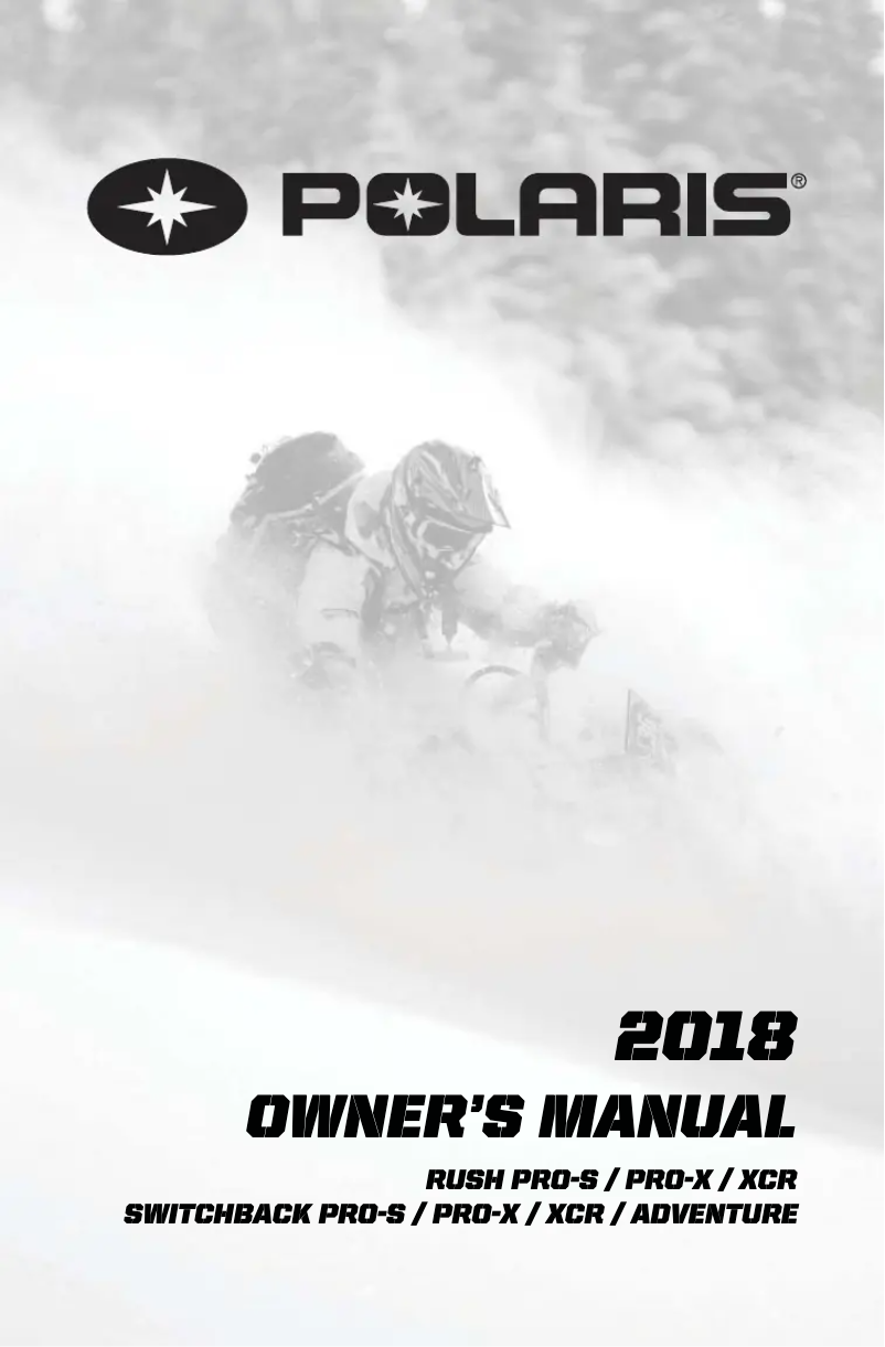 Page 1 de la notice Manuel utilisateur Polaris 600 Switchback XCR (2018)