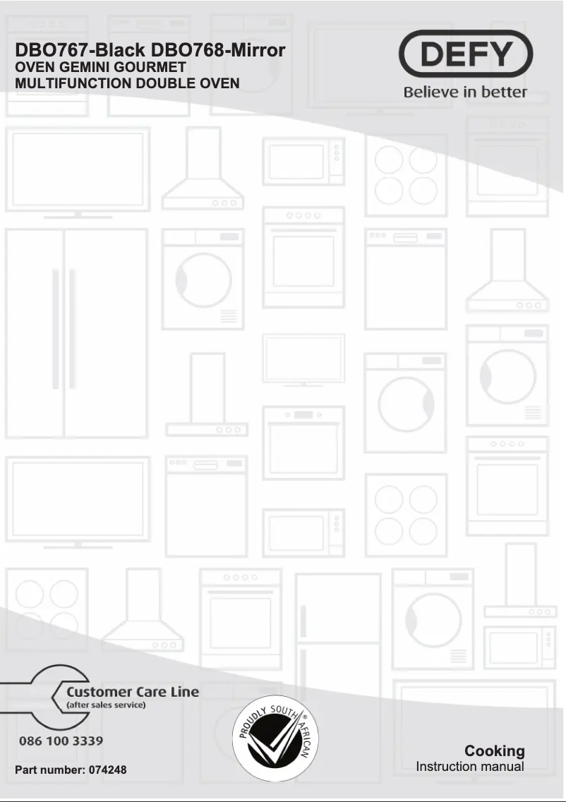 Página 1 del manual Manual de usuario Defy DBO767