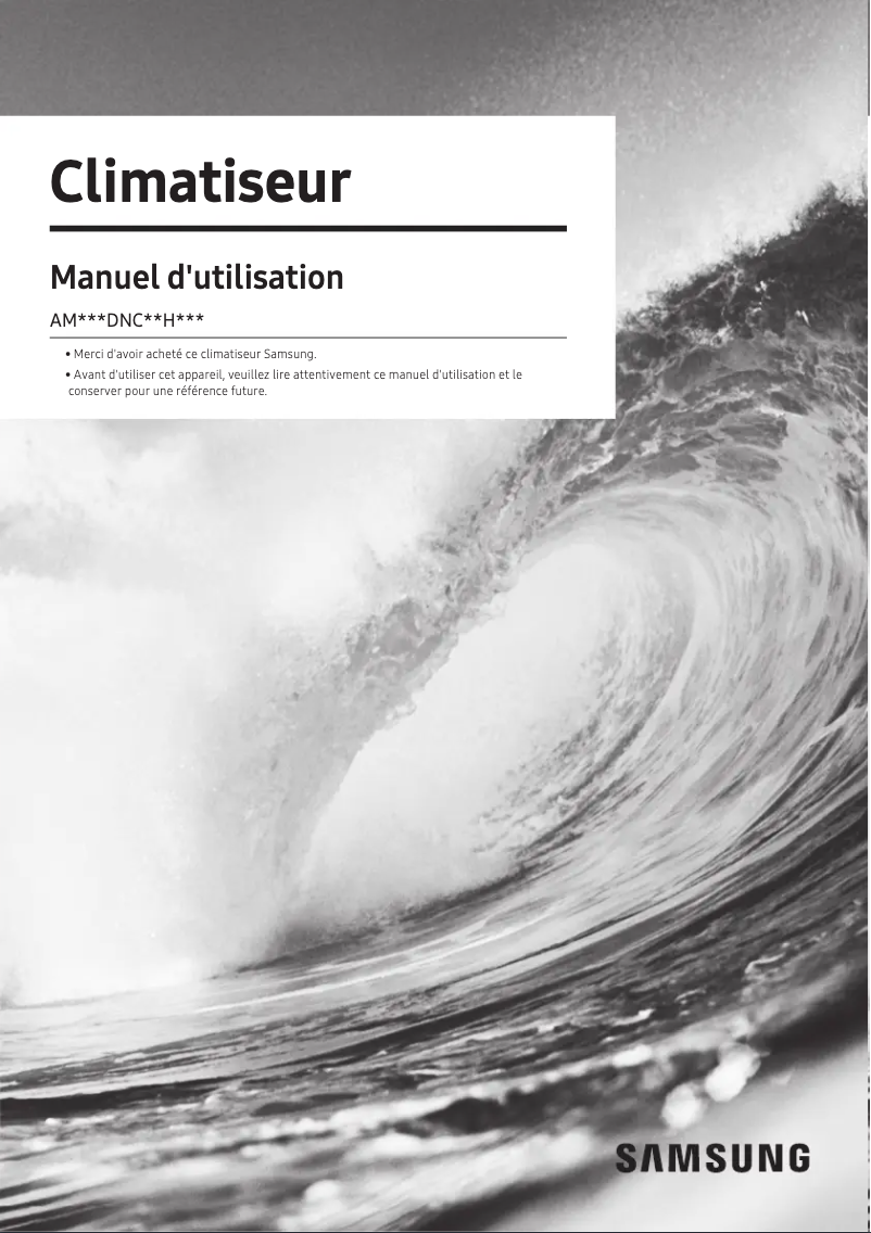 Page 1 de la notice Manuel utilisateur Samsung AM071DNCDKH