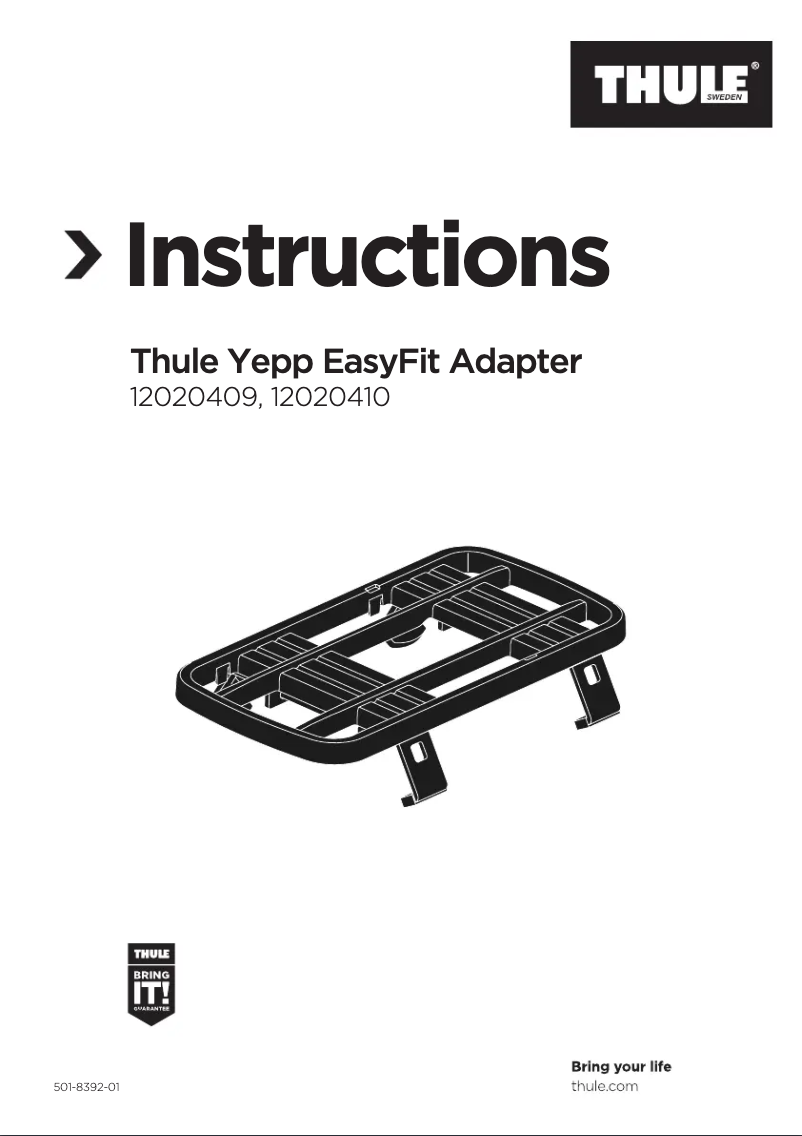 Page 1 of the manual User Manual Thule Yepp EasyFit Adapter