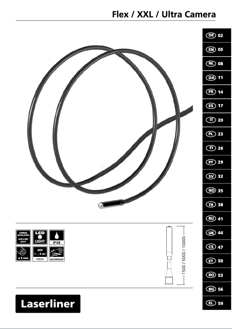 Page 1 de la notice Manuel utilisateur Laserliner XXL Camera