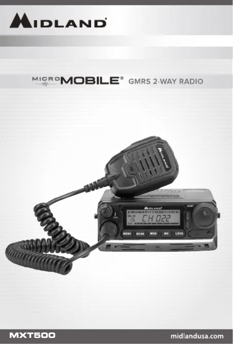 Page 1 de la notice Manuel utilisateur Midland MicroMobile MXT500