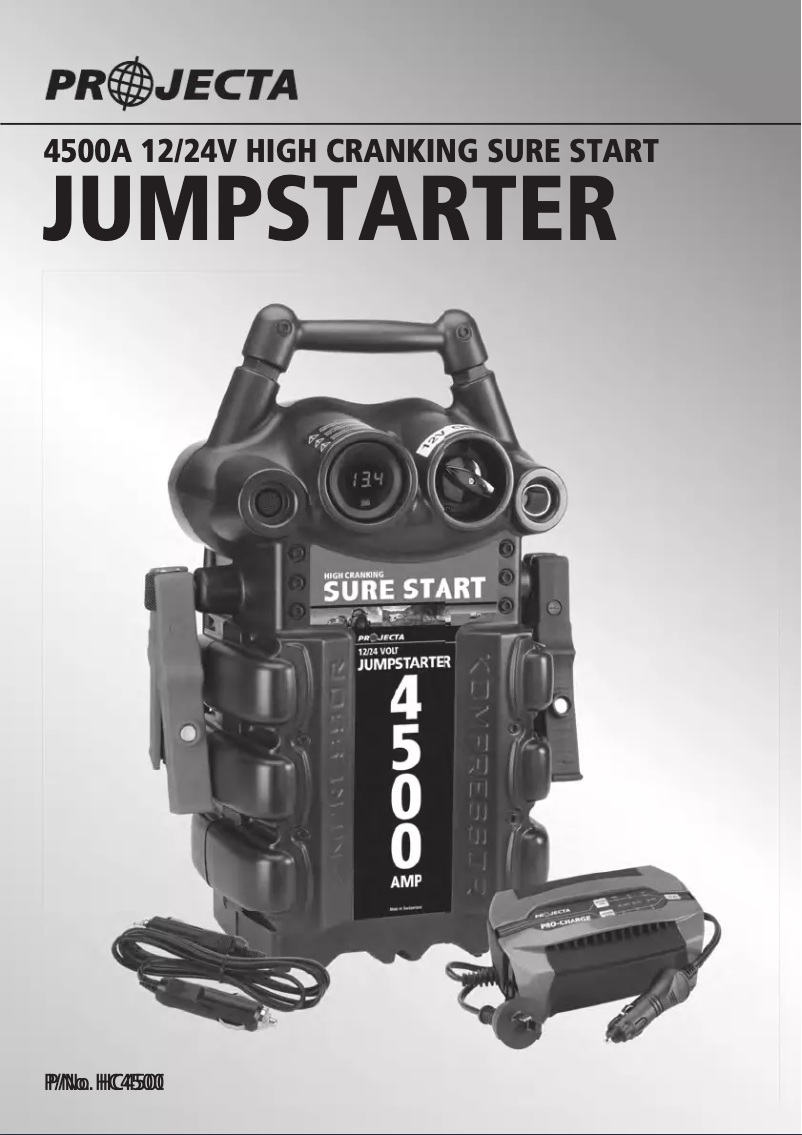 Page 1 de la notice Manuel utilisateur Projecta HC4500