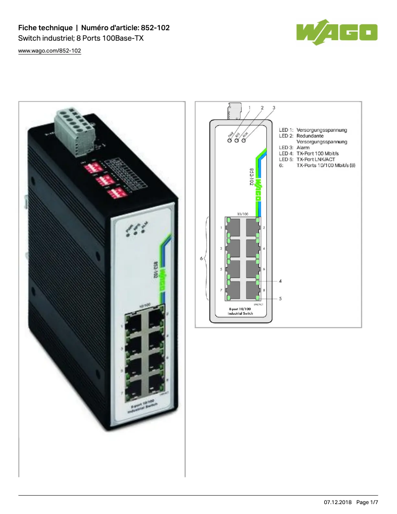 Página 1 del manual Manual de usuario Wago 852-102