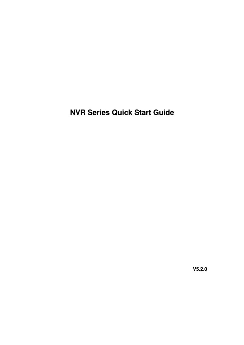 Page 1 de la notice Manuel utilisateur Dahua Technology Ultra NVR616DR-128-4KS2