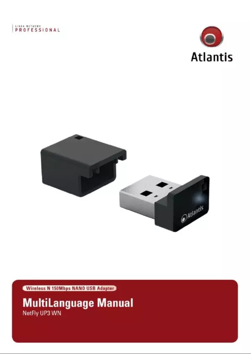 Page 1 de la notice Manuel utilisateur Atlantis Land NetFly UP3 WN